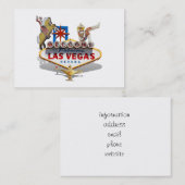 Carte De Visite Affiche de bienvenue Las Vegas (Devant / Derrière)