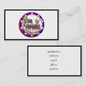 Carte De Visite Affiche de bienvenue Las Vegas Red & Blue Poker Ch (Devant / Derrière)