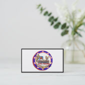 Carte De Visite Affiche de bienvenue Las Vegas Red & Blue Poker Ch (Debout devant)