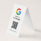 Carte De Visite Affiche de code QR Google pour avis moderne (Dos)