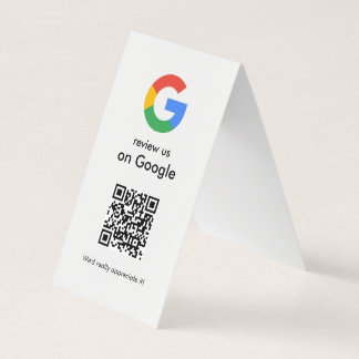 Carte De Visite Affiche de code QR Google pour avis moderne