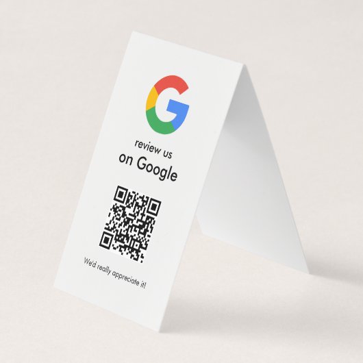 Carte De Visite Affiche de code QR Google pour avis moderne (Devant)