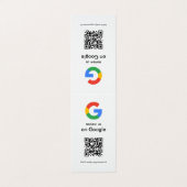 Carte De Visite Affiche de code QR Google pour avis moderne (Extérieur déplié)