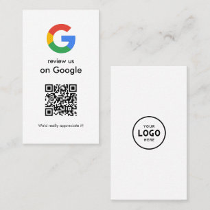 Carte De Visite Affiche de code QR Google pour avis moderne