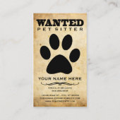 Carte De Visite affiche de la chaise (Devant)