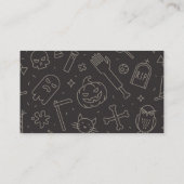 Carte De Visite Affiche de la fête d'Halloween (Dos)