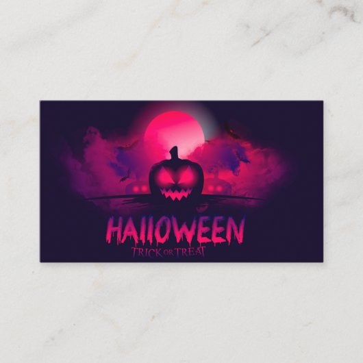 Carte De Visite Affiche de la fête d'Halloween (Devant)