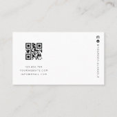 Carte De Visite Affiche minimale de code QR pour la présentation d (Dos)