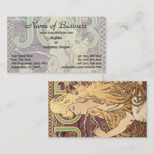 Carte De Visite Affiche vintage Art Nouveau Job d'Alphonse Mucha