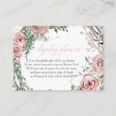 Carte De Visite Afficher Boho Boho Blush Rose Wreath (Devant)