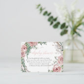 Carte De Visite Afficher Boho Boho Blush Rose Wreath (Debout devant)
