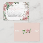 Carte De Visite Afficher Boho Boho Blush Rose Wreath (Devant / Derrière)