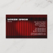 Carte De Visite Afficher le rouge de la barre - Texte blanc (Dos)