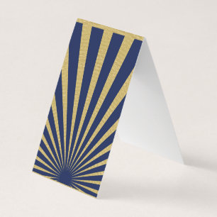 Carte De Visite Affiches à rayures Sunburst