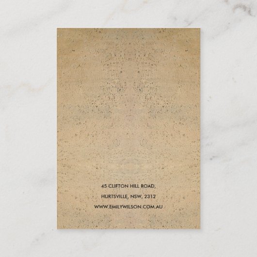 CARTE DE VISITE AFFICHEUR DE TEXTURE DE TERRACOTTA RUST NAVY (Dos)