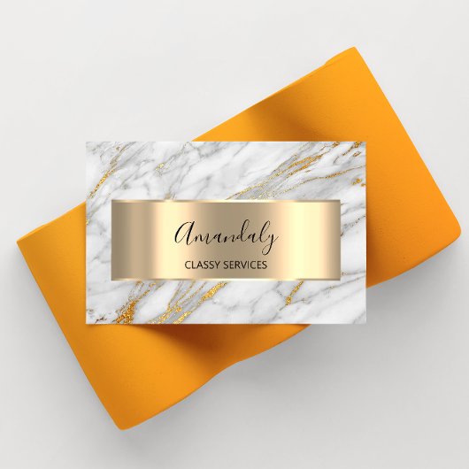 Carte De Visite Affiliation Marketing Consulting Gold Gris Marbre