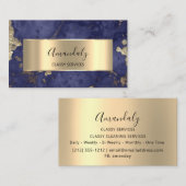 Carte De Visite Affiliation Marketing Consulting Gold Marine Marbl (Devant / Derrière)