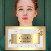 Carte De Visite Affiliation Marketing Consulting Marbre encadré Or