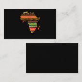 Carte De Visite Africa Silhouette Black Afro Pride African (Devant / Derrière)