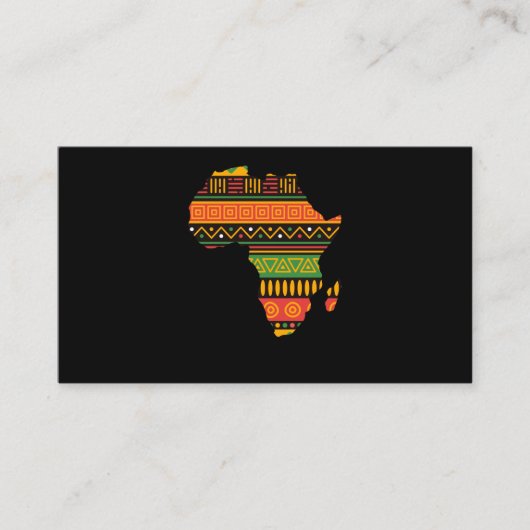 Carte De Visite Africa Silhouette Black Afro Pride African (Devant)