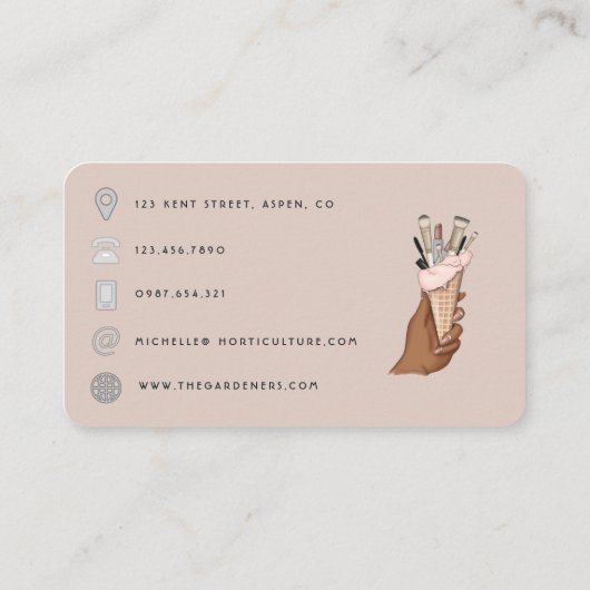 Carte De Visite Africain Américain Manicurist Beauté QR Code affai (Dos)