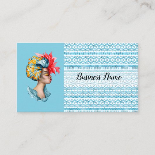 Carte de visite africain de femme (Devant)