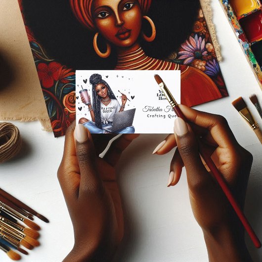 Carte De Visite African American Crafting Queen Inspirational