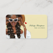 Carte De Visite African American Hair Stylist QR Code (Devant)