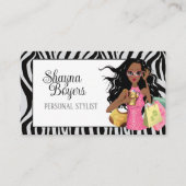 Carte De Visite African American Zebra Print (Devant)