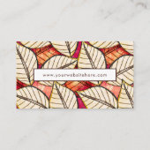 Carte De Visite African Tropical Feuille Jungle Chic (Dos)