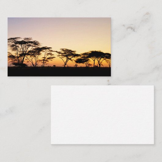Carte De Visite Afrique - Coucher de soleil (Devant / Derrière)