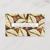 Carte De Visite Afrique Tropical Feuilles Executive Chic (Dos)