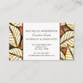 Carte De Visite Afrique Tropical Feuilles Executive Chic (Devant)