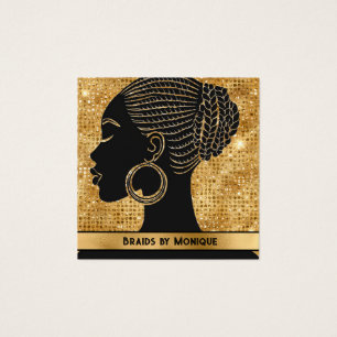 Carte de visite Afro-américain Afro Hair Braider