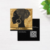 Carte de visite Afro-américain Afro Hair Braider (Bureau)