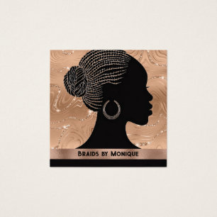 Carte de visite Afro-américain Afro Hair Braider
