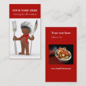 Carte De Visite Afrocentric "chef frais" : Restauration de Bistros (Devant / Derrière)