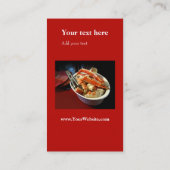 Carte De Visite Afrocentric "chef frais" : Restauration de Bistros (Dos)