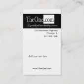 Carte De Visite Afrocentric - service de datation, arrangement, (Dos)