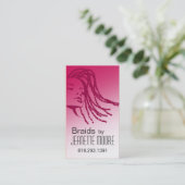 Carte De Visite Afrocentric tresse le coiffeur - fuschia (Debout devant)
