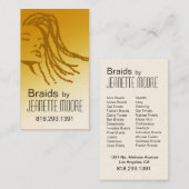 Carte De Visite Afrocentric tresse le coiffeur - jaune (Devant / Derrière)