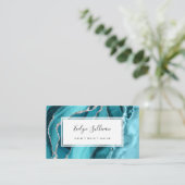 Carte De Visite agate bleu turquoise (Debout devant)