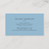 Carte De Visite Agate Bleue Paillettes Argent Luxe (Dos)