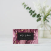 Carte De Visite agate bordeaux et or (Debout devant)