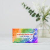 Carte De Visite Agate de Parties scintillant Arc-en-ciel et Arc-en (Debout devant)