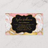 Carte De Visite Agate de Parties scintillant de pièces de rechange (Dos)