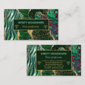 Carte De Visite Agate de Parties scintillant d'or Poster de animal (Devant / Derrière)