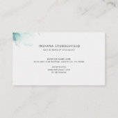 Carte De Visite Agate de script moderne Nom du monogramme (Dos)