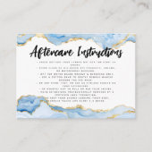 Carte De Visite agate d'or bleu Lash Eyelash Extensions (Devant)