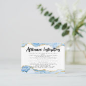 Carte De Visite agate d'or bleu Lash Eyelash Extensions (Debout devant)